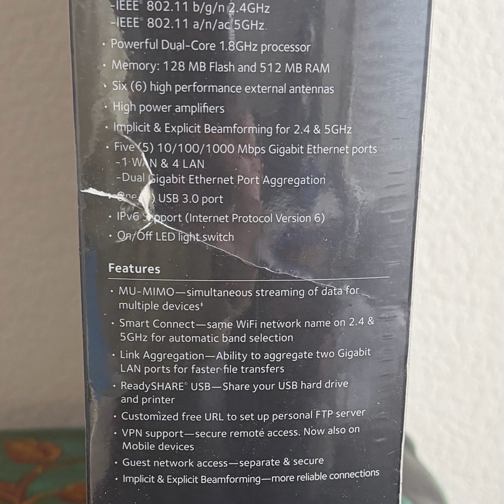 NETGEAR Nighthawk X6S AC3000 Tri-Band WiFi Router - Black and Gray NWOT - Picture 5 of 7